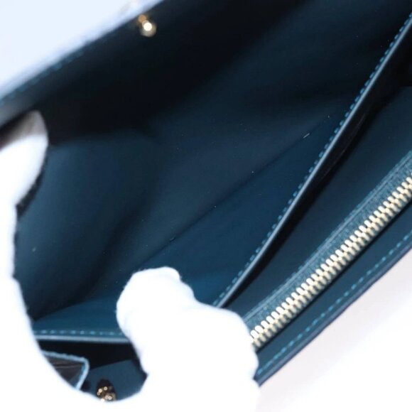 LOUIS VUITTON Vernis Portefeiulle Sarah Long Wallet Bluenuit - Picture 12 of 16